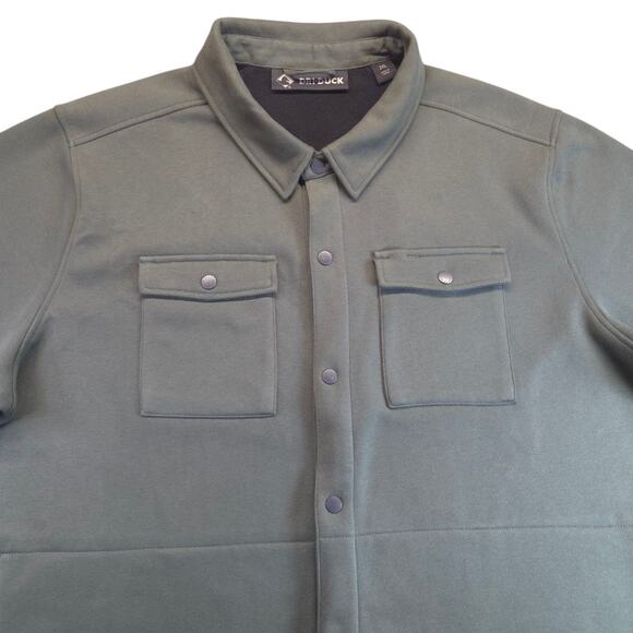 Dri Duck Jacket Men's Size 2XL Green Front Pockets Button Up Snap Heavy Jacket‎ - Picture 4 of 16